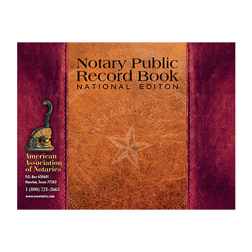 Nevada Notary Public Journal (Record Book) - Leatherette Style Cover